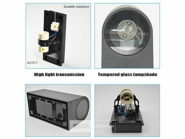 Buiten wandlamp - gu10 dual flow - dubbele stroom (10x) - afbeelding 7 van  7