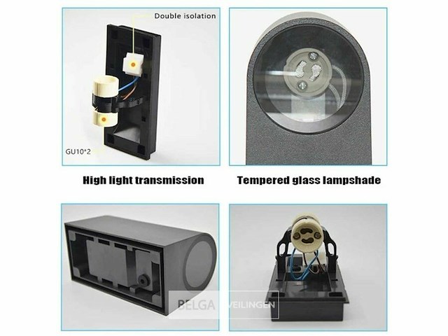 Buiten wandlamp - gu10 dual flow - dubbele stroom (10x) - afbeelding 7 van  7