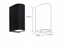 Buiten wandlamp - gu10 dual flow - dubbele stroom (6x) - afbeelding 5 van  7