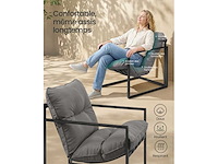 Buitentuinlounge 4 stuks, 2 fauteuils, tafelbank grijs - afbeelding 3 van  5