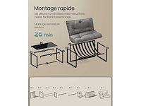 Buitentuinlounge 4 stuks, 2 fauteuils, tafelbank grijs - afbeelding 4 van  5
