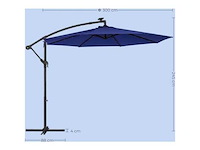 Buitentuinparasol cantilever met zonne-energie led, parasol ø 3 m - afbeelding 4 van  4