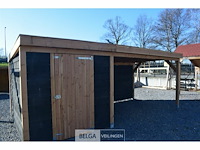 Buitenverblijf met berging douglas 250x400cm, 650x400x245x230cm