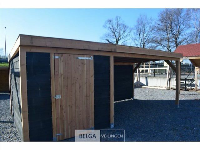 Buitenverblijf met berging douglas afm 250x400cm, 550x400x245x230cm - afbeelding 1 van  6