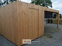Buitenverblijf modern met berging en luifel - 295x650 cm