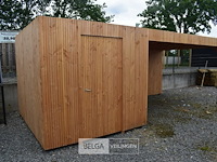 Buitenverblijf modern met berging en luifel - 295x700 cm - afbeelding 3 van  6
