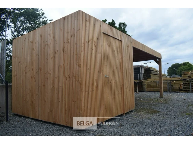 Buitenverblijf modern met berging en luifel - 295x700 cm - afbeelding 2 van  6