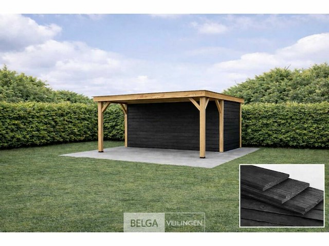Buitenverblijf overkapping douglas, afm 524x400 x hoogte 245cm - afbeelding 2 van  5