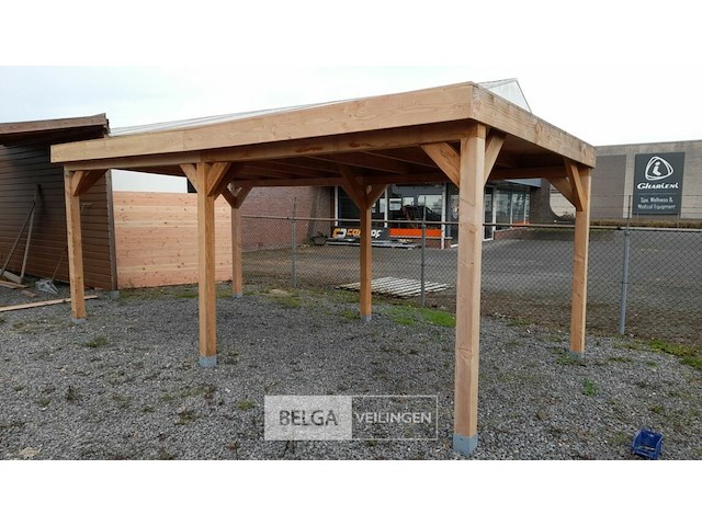 Buitenverblijf overkapping douglas afm 600x400cm hoogte 245cm - afbeelding 1 van  7