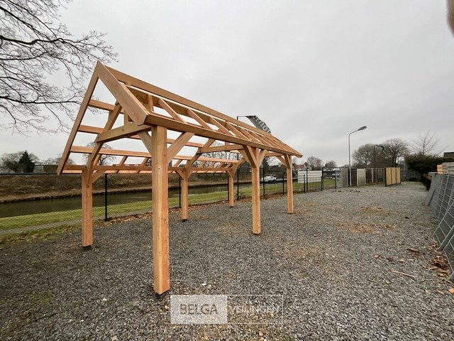 Buitenverblijf overkapping douglas met achter wand 400x300cm hoogte 245cm - afbeelding 8 van  9