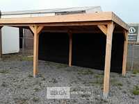 Buitenverblijf overkapping douglas met achter wand afm 1200x300cm hoogte 245cm - afbeelding 2 van  9
