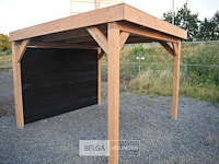 Buitenverblijf overkapping douglas met achter wand afm 400x300cm hoogte 245cm - afbeelding 3 van  9
