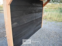 Buitenverblijf overkapping douglas met achter wand afm 400x400cm hoogte 245cm - afbeelding 4 van  9