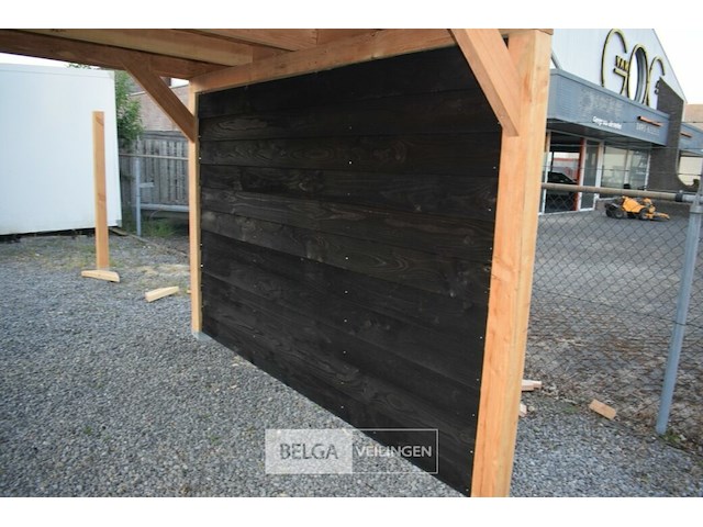 Buitenverblijf overkapping douglas met achter wand afm 400x400cm hoogte 245cm - afbeelding 5 van  9