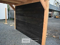 Buitenverblijf overkapping douglas met achter wand afm 400x400cm hoogte 245cm - afbeelding 5 van  9