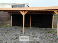 Buitenverblijf overkapping douglas met achter wand afm 500x300cm hoogte 245cm