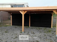 Buitenverblijf overkapping douglas met achter wand afm 500x300cm hoogte 245cm