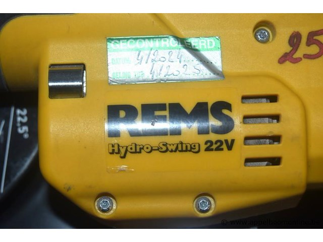 Buizenplooier rems hydroswing 22v met toebehoren - afbeelding 2 van  3