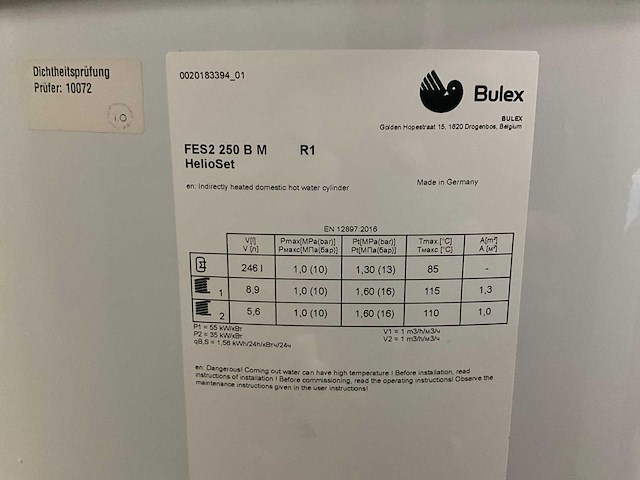 Bulex helioset fes2 250 b m zonneboiler - afbeelding 4 van  6