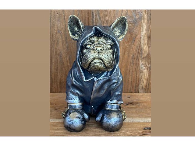 Bulldog bokser met cape h26,5cm original - afbeelding 1 van  1