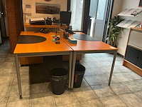 Bureau (2x) met kast en ladenblok - afbeelding 1 van  5