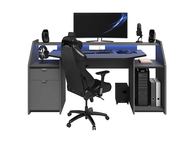 Bureau gaming 180cm met ledstrip 2 - afbeelding 5 van  7