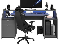 Bureau gaming 180cm met ledstrip 2 - afbeelding 5 van  7