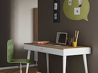 Bureau horizon 134cm - eik/wit - afbeelding 2 van  7