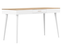 Bureau horizon 134cm - eik/wit - afbeelding 3 van  7