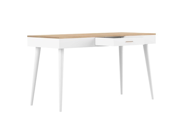 Bureau horizon 134cm - eik/wit - afbeelding 5 van  7