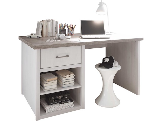 Bureau larnaca 141cm met 1 lade - wit - afbeelding 2 van  6