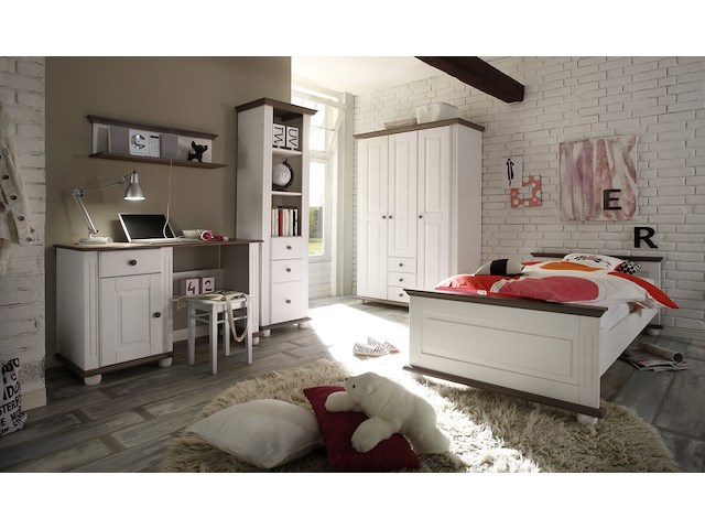 Bureau laurel 120cm - wit/bruin - afbeelding 2 van  2