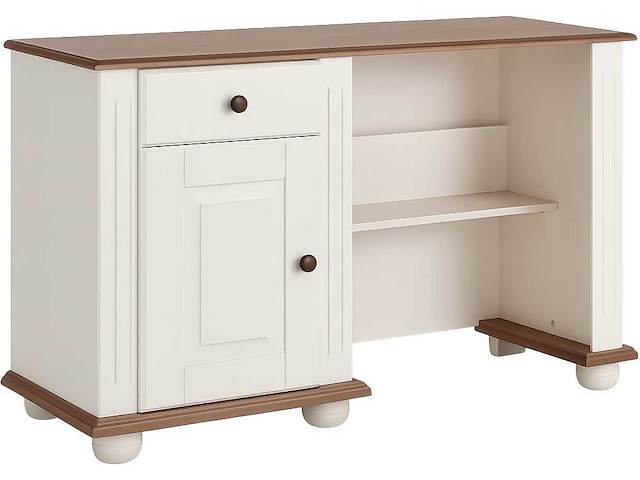 Bureau laurel 120cm - wit/bruin - afbeelding 1 van  2
