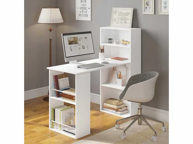 Bureau met planken - wit - afbeelding 4 van  4