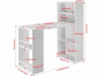 Bureau met planken - wit - afbeelding 2 van  4