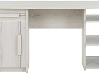 Bureau morris 136cm met 1 deur, 1 lade & 3 vakken - gebleekte helvezia eik