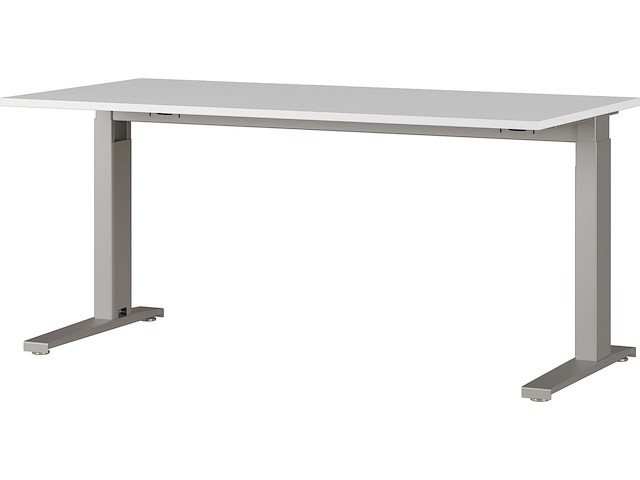 Bureau osmond 160cm mechanisch verstelbaar - lichtgrijs/zilver - afbeelding 1 van  6