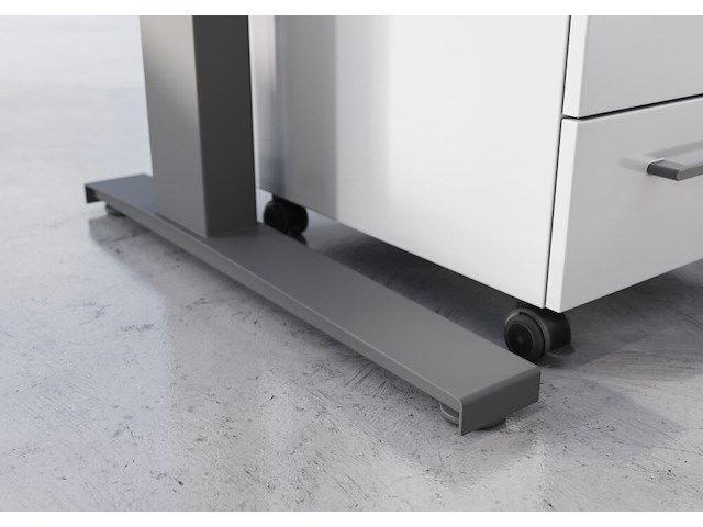 Bureau osmond 160cm mechanisch verstelbaar - lichtgrijs/zilver - afbeelding 2 van  6