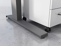 Bureau osmond 160cm mechanisch verstelbaar - lichtgrijs/zilver - afbeelding 2 van  6