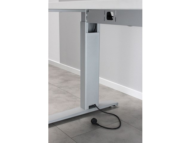 Bureau osmond 160cm mechanisch verstelbaar - lichtgrijs/zilver - afbeelding 3 van  6