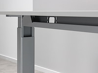 Bureau osmond 160cm mechanisch verstelbaar - lichtgrijs/zilver - afbeelding 5 van  6