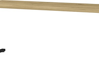 Bureau presley 180cm mechanisch verstelbaar - eik/zwart - afbeelding 1 van  2