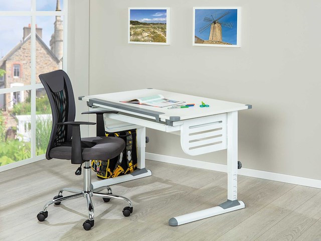 Bureau skalare 110cm verstelbaar - wit - afbeelding 6 van  7