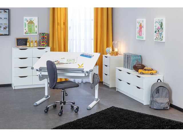 Bureau studare 110cm verstelbaar - wit - afbeelding 5 van  7