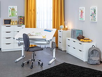 Bureau studare 110cm verstelbaar - wit - afbeelding 5 van  7