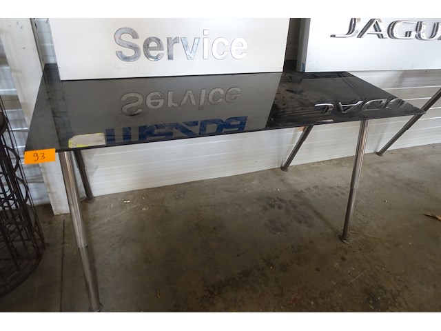 Bureau verstelbaar met blad in glas - afbeelding 1 van  3
