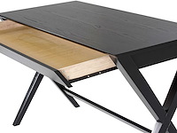 Bureau wami 120cm, 1 lade - zwart - afbeelding 4 van  6