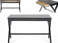 Bureau wami 120cm, 1 lade - zwart - afbeelding 5 van  6