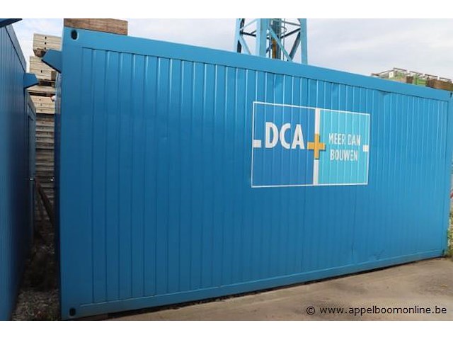 Bureaucontainer, met deur, ramen, bureau, stoelen - afbeelding 2 van  3