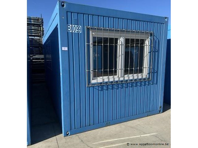 Bureaucontainer, met raam, deur, verwarming en verlichting - afbeelding 1 van  4